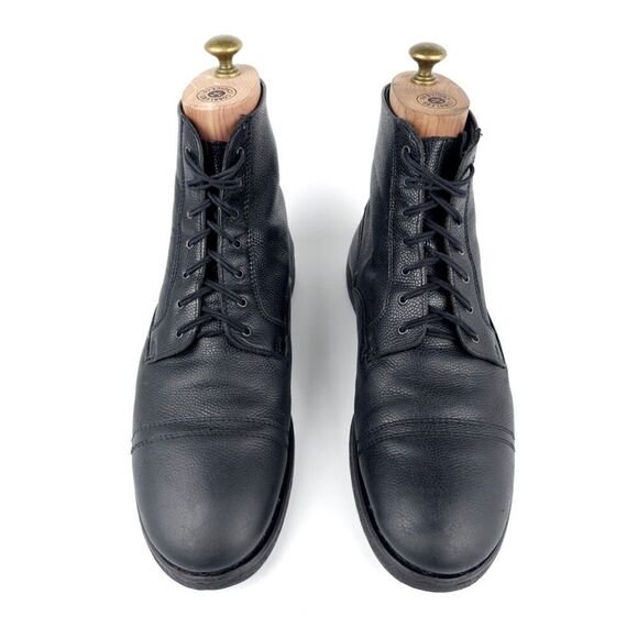 DIESEL Pure Hi Split Combat Boot Black Leather 90s Minimal Grunge Moto Biker Y2k main image 5